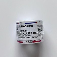 USPS 2018 Forever Stamps Coil of 100 – Self-Adhesive, Mint, Never Used