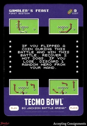 2026 Bo Jackson Battle Arena Tecmo Bowl First Edition Plays Gambler\'s Feast