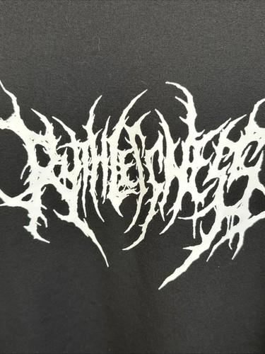 Romwe Men's Sweatshirt Black Punk Goth Graphic Print Lettering Large Skater - Picture 3 of 14