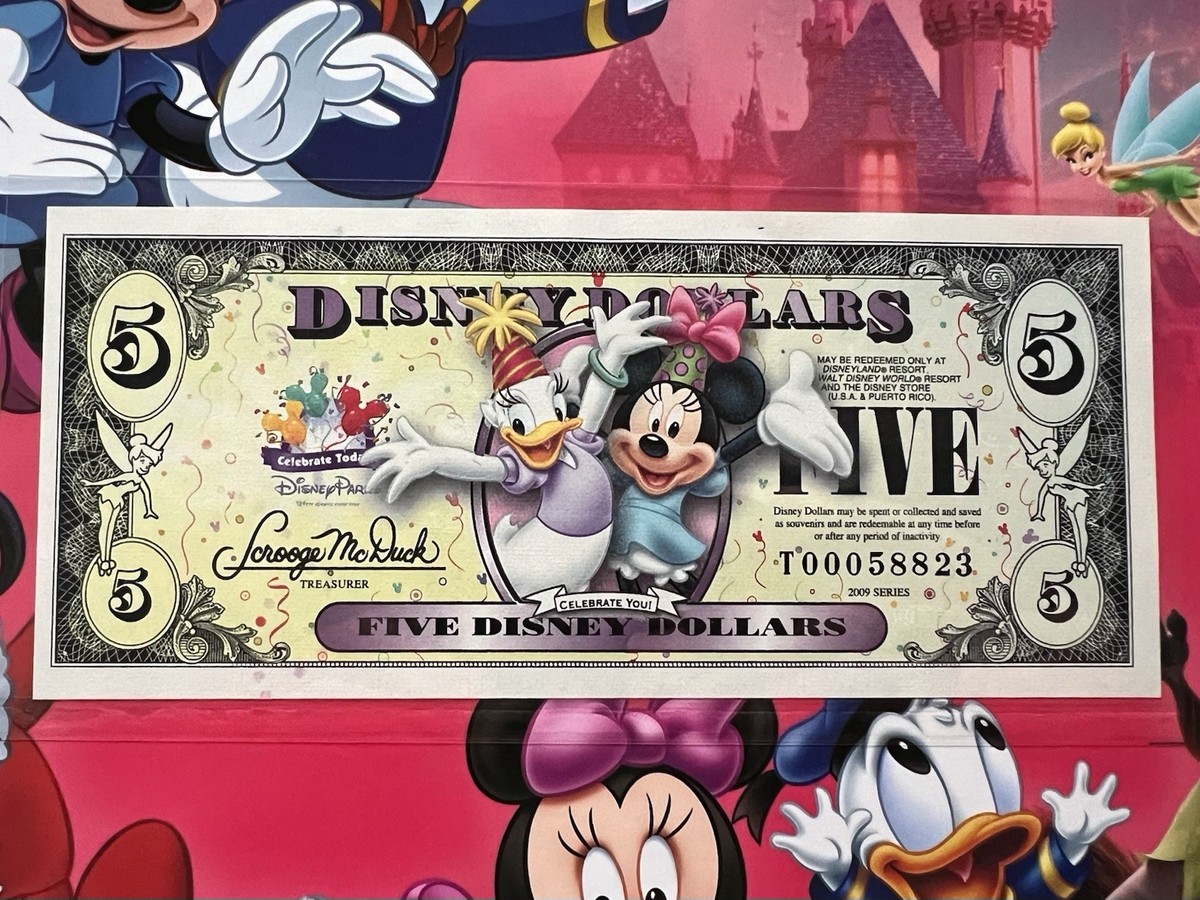 限定値下　ディズニーワールド　Disney Dollars 1ドルと5ドルセット Commemorative Disney Dollars Set, $1 & $5, UNC | eBay