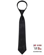 Boys Tie Pre-tied,Kids Necktie Tie Adjustable M age 5 years - 12 years Black