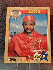 2017 Topps #598 Ozzie Smith Rediscover Topps 1987 Topps Stamped Buybacks Silver