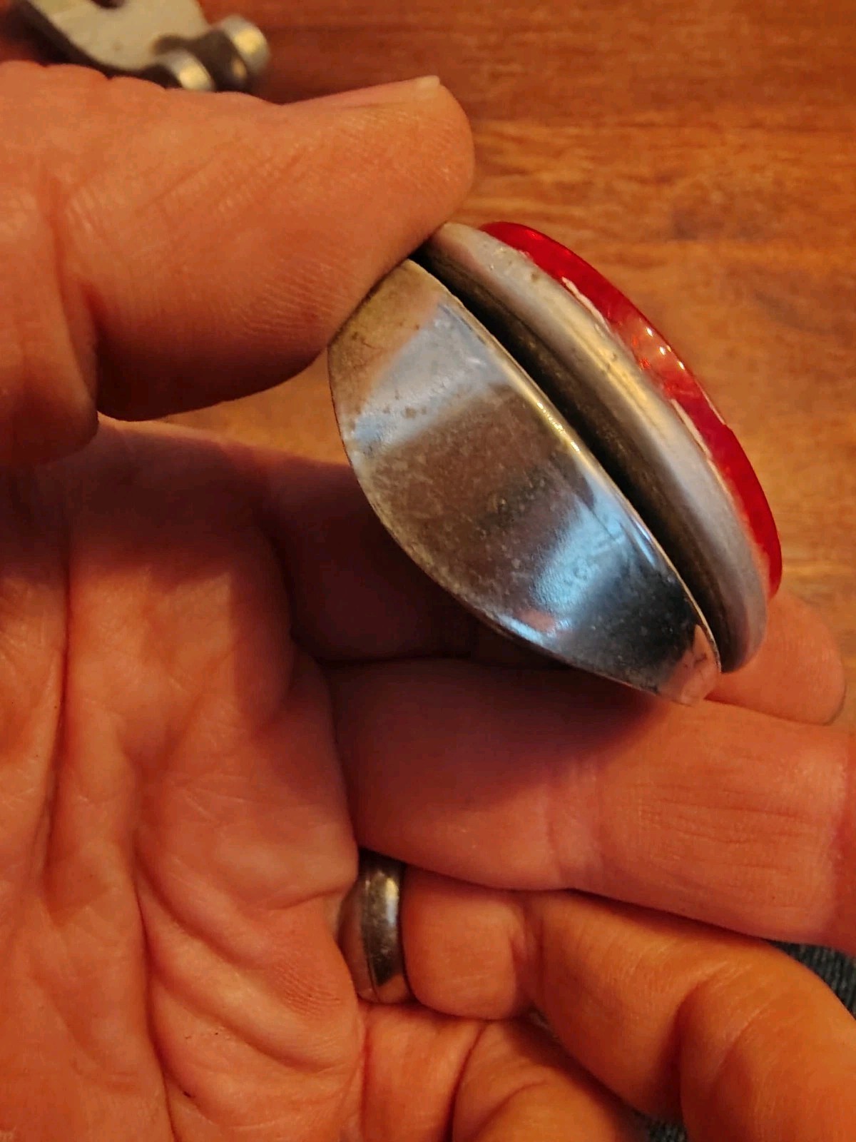 Vintage Gulco Reflector 375 USA Red Rear Fender Stratolite And Bezel