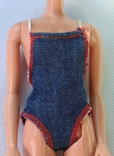 Very Rare Vintage 1960's Denim Barbie Swimsuit