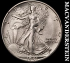 1941-S Silver Walking Liberty Half Dollar - Choice Gem Brilliant Unc++  #K988
