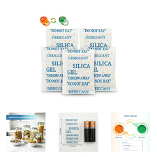 50 Pack Silica Gel Desiccant Bags 5 Grams Food Safe Color Indicating Moisture