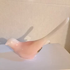 Vintage Fenton Pink Rosalene Glass Bird Of Happiness 