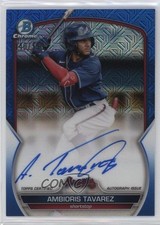 2023 Bowman Chrome Prospect Mega Box Blue Refractor Ambioris Tavarez Auto 2s2