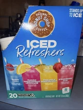 Keurig Donut Shop Iced Refreshers 20 KCups Pods Assorted Flavors