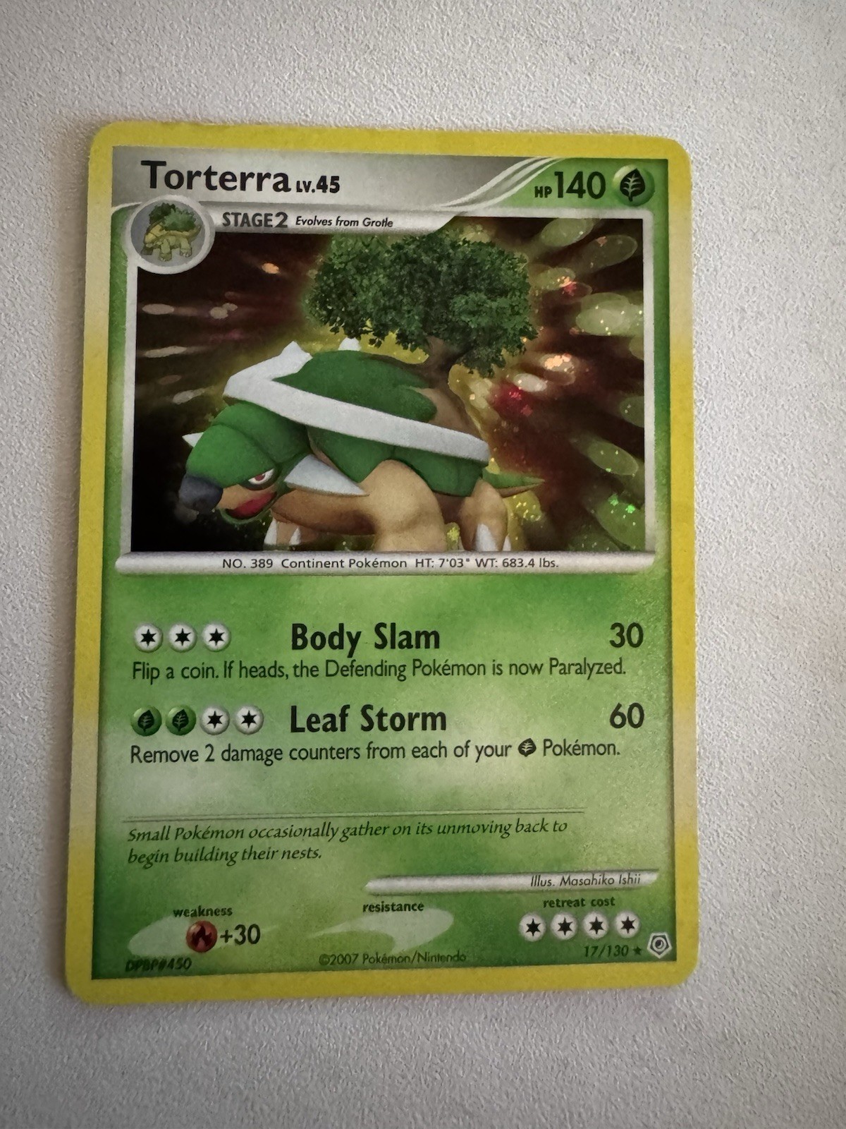 Torterra 17/130 Diamond and Pearl Holo
