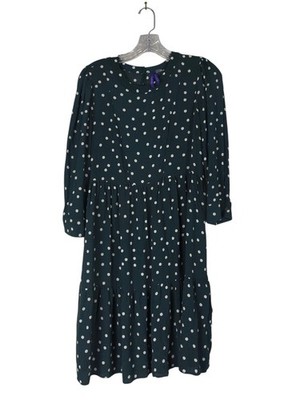 green emerald velvet dress Luna dress with polka dots main image 1
