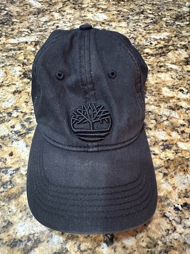 Timberland Black Baseball Cap Embroidered Tree Logo Strapback