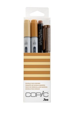 Copic Ciao Marker 4pc Doodle Kit, Brown