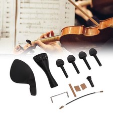 Violin Fiddle Accessories Kit Replacement Parts Metal Wooden For 4/4 Size