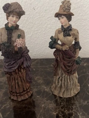 6” Resin Victorian Lady Vintage Figurines Collectable - Image 1 of 4