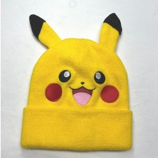 Pokemon Pikachu Knit Beanie Hat Yellow Youth One Size Character Cap