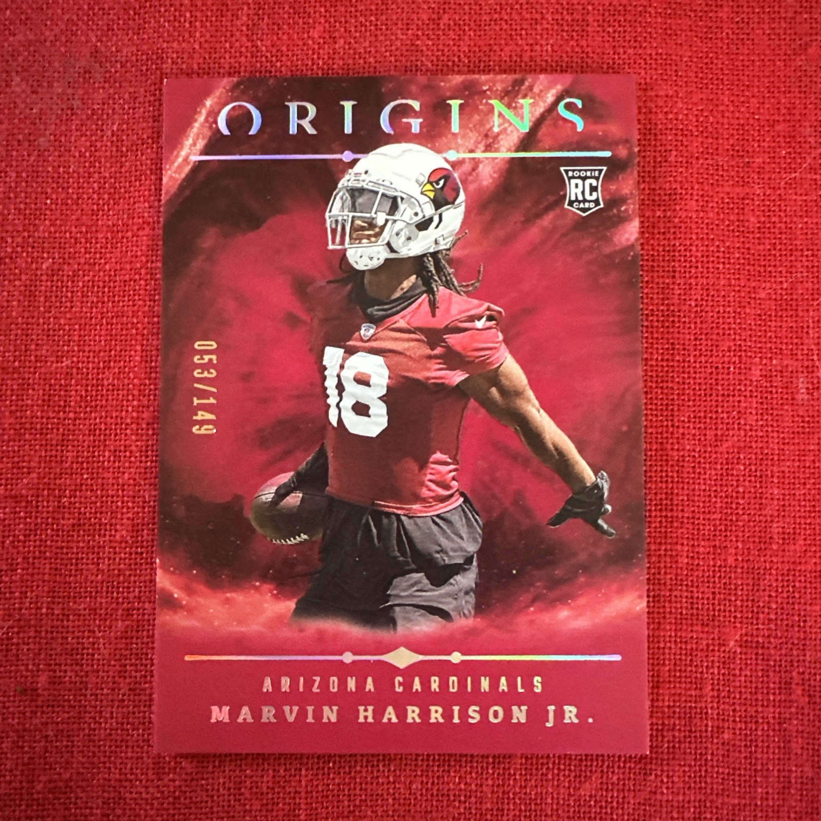 2024 Panini Origins #148 Marvin Harrison Jr. Red #'d 53/149