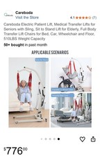 Electric Patient Lift Transfer Chair, Portable Patient Lift for Home Foldable