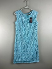Lauren Ralph Lauren Black Label Lace Lined Baby Blue Carrier Formal Dress 8 NWT
