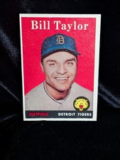 1958 Topps Baseball #389 Bill Taylor - Detroit Tigers ⚾💥