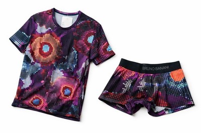 Bruno Banani Quasar T Shirt & Boxer Set Medium   Colourful Graphic Print NWT