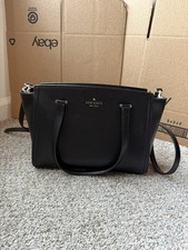 Medium Black Kate Spade Crossbody Shoulder Handbag Purse Gold Hardware