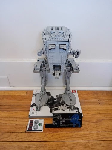 Lego Star Wars 75417 UCS AT ST with sticker sheet, instruction manual, & plaque