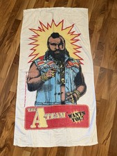 Vintage 80’s “Mr. T” Beach Towel 1983 Cartoon A-Team Wants You