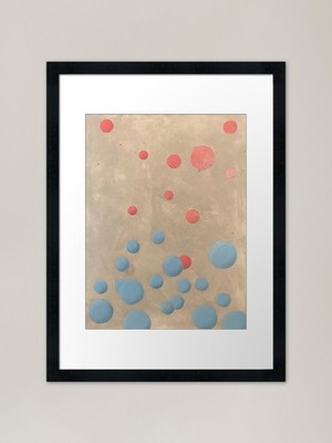 Partikel gerahmter Kunstdruck gerahmtes Wandbild Poster Leinwanddruck Bild