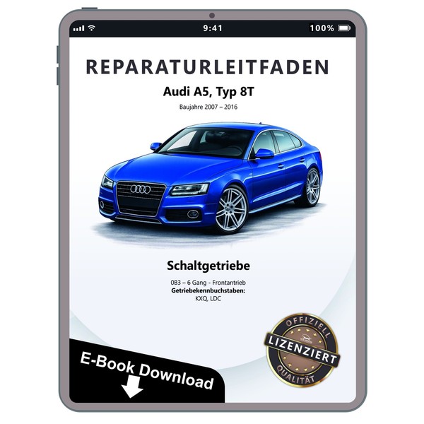Audi A5 Typ 8T 2007-2016 6 Gang 0B3 Schaltgetriebe Werkstatthandbuch Pdf Datei-image