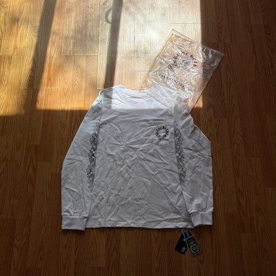 Chrome Hearts black and white Cotton Long Sleeve t-Shirt Pocket Graphic Print