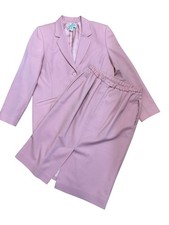 Pendleton Women s Blush Pink 100 Virgin Wool Skirt Suit Size 14 Blazer Set