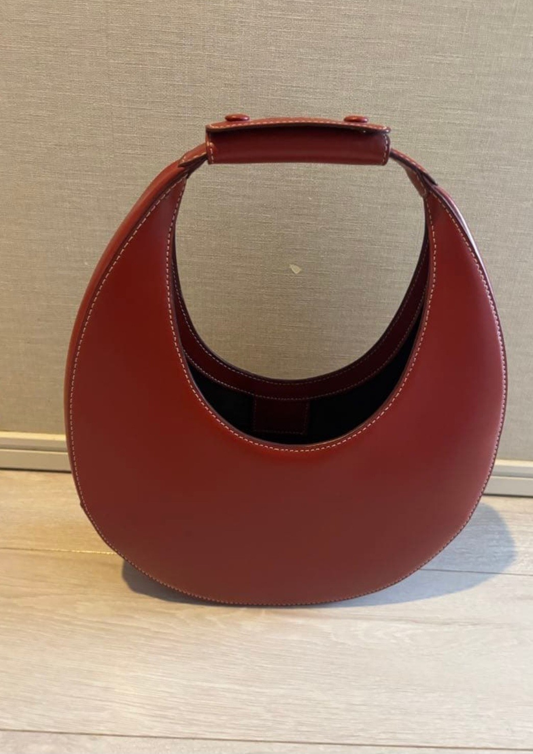 STAUD Good Night Moon Bag Red 30cm Fashion Handbag