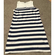 Vineyard Vines Womens Navy White Striped Sleeveless Shift Dress XS