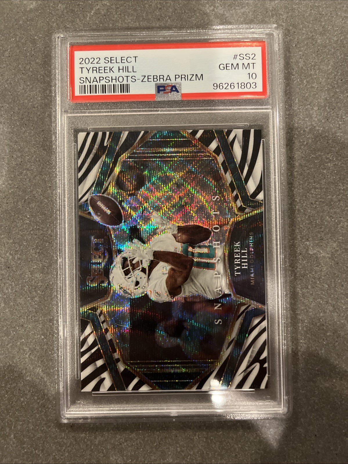 2022 Select Tyreek Hill Snapshots Zebra Prizm #SS-2 Dolphins