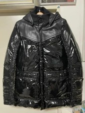 Givenchy Leather Switching Enamel Down Jacket 44 Men Rare Luxury Designer Model
