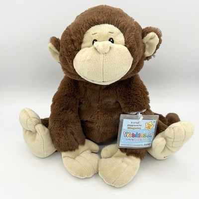 NEW! Ganz Webkinz Jr Plush Brown Monkey WJ103 With Tag Code Stuffed Animal NWT