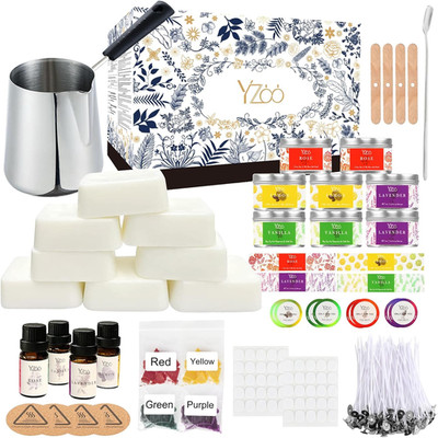 Kit Completo para Hacer Velas DIY para Adultos Cera Mechas Aromas Colorantes