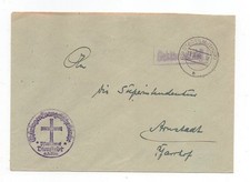 Gebühr bezahlt Brief Barfrankatur Stadtilm 18.3.46 Pfarramt Dienstedt