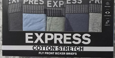 Men's 5 Pack Express Boxer Briefs Cotton Stretch XL 40-42
