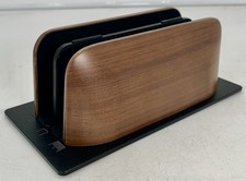 Vertical Laptop Stand, Black Walnut Wood, Desk Holder, Dock, For MacBook