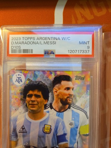2023 Topps Argentina World Cup D10s Maradona Messi Psa 9