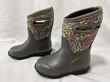 Toddler Girls Bogs Little Kids Size 10 Winter Boots Waterproof Insulated Leopard