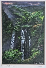 MOKI O KAUAI  OРАЕКАА FALLS SUNSET HAWAII SIGNED 2005