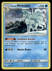 Alolan Ninetales 28/147 Burning Shadows Cracked Ice Holo