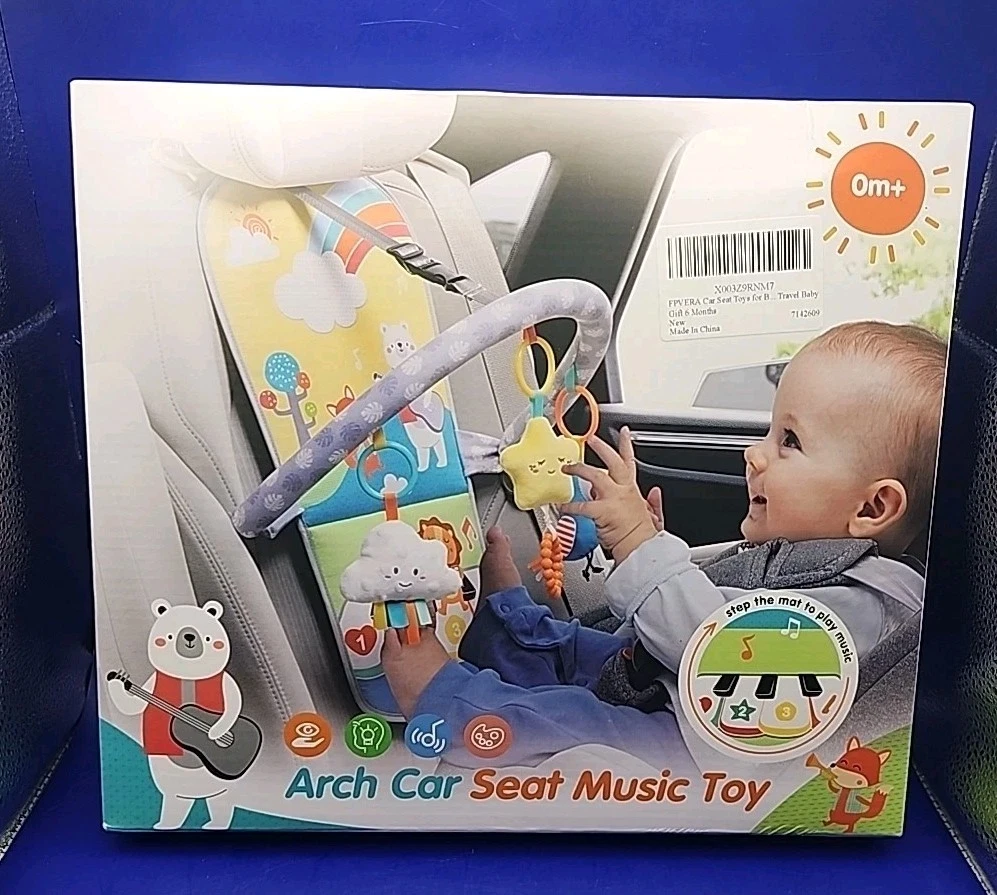 Stroller Arch Toy for Baby, Musical Carseat Toys Hanging with Teething Baby Omo+