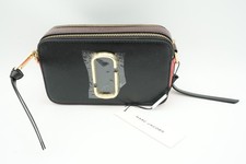 Marc Jacobs Leather The Snapshot Crossbody Bag Black/Red