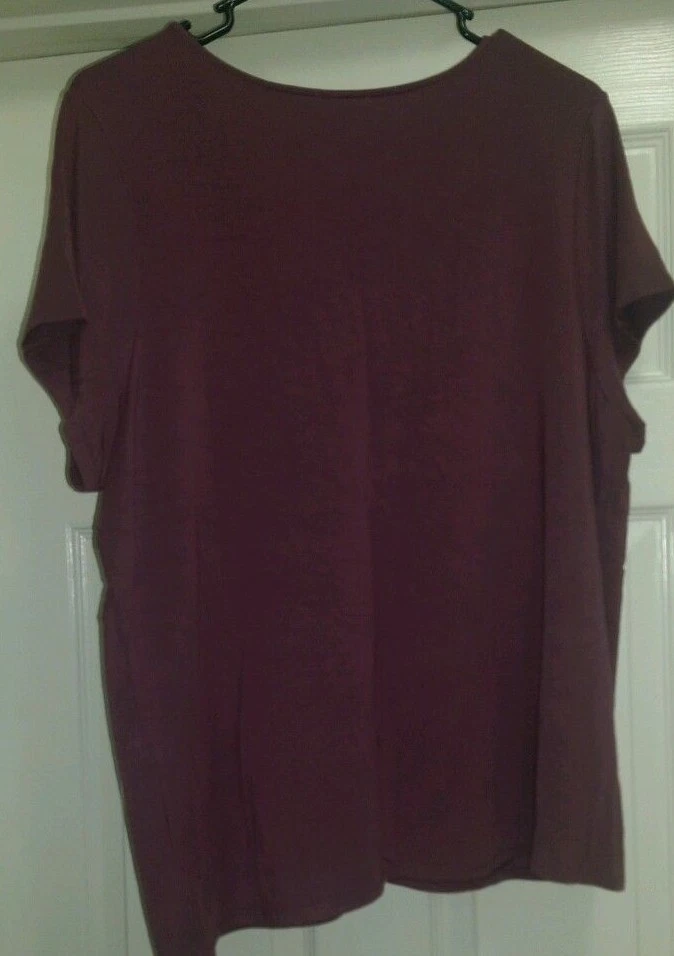 Camisa para mujer Emma James Liz Claiborne talla 1 1X púrpura Foto 3 de 3