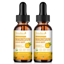 2 Packs Magnesium Liquid Drops, Magnesium Glycinate,Improve Sleep,Anxiety Relief