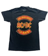 AC DC For Those About To Rock T-Shirt Adult Medium Short Sleeve Black Official